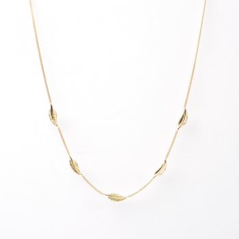 Bijou femme collier  4 petites plumes