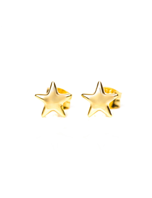 Bijou femme ou enfant boucles d'oreille étoile bombée.