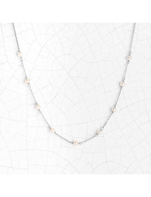 Collier en Or 9 carats orné de perles d'eau douce