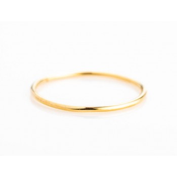 Bague fil simple or jaune blanc ou rose 18 Carats.