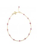 Bracelet Or Rose 18 carats orné de petits Rubis