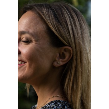 Boucle femme goutte froissée.