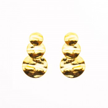 Boucle femme trio de ronds dégradés froissés.