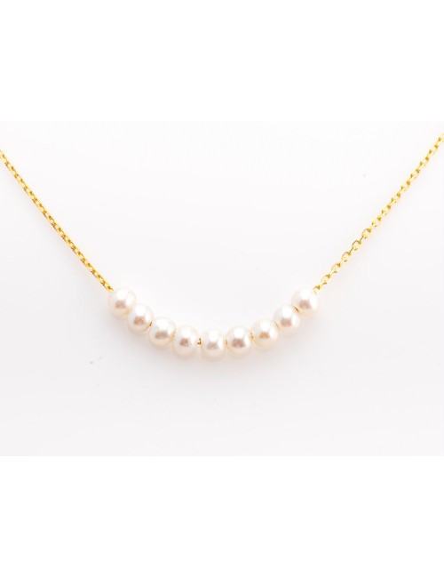 Collier en Or perles d'eau douce.