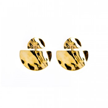 Boucle femme double demi rond froissé.