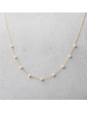 Collier femme neuf perles nacrées en or 18 carats.