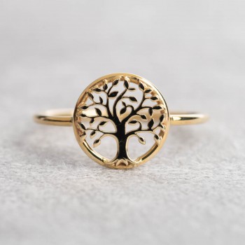 Bague arbre de vie en or 9 carats.