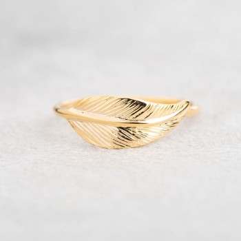 Grande plume en or 9 carats.