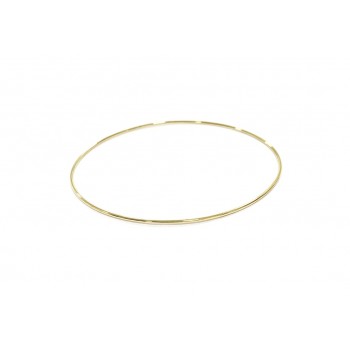 Bracelets femme fil rond rigide en or 9 carats.
