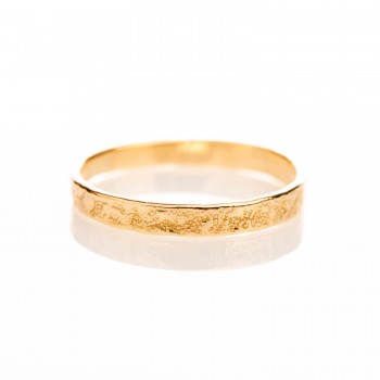 Bague homme alliance grunge en or 18 carats.